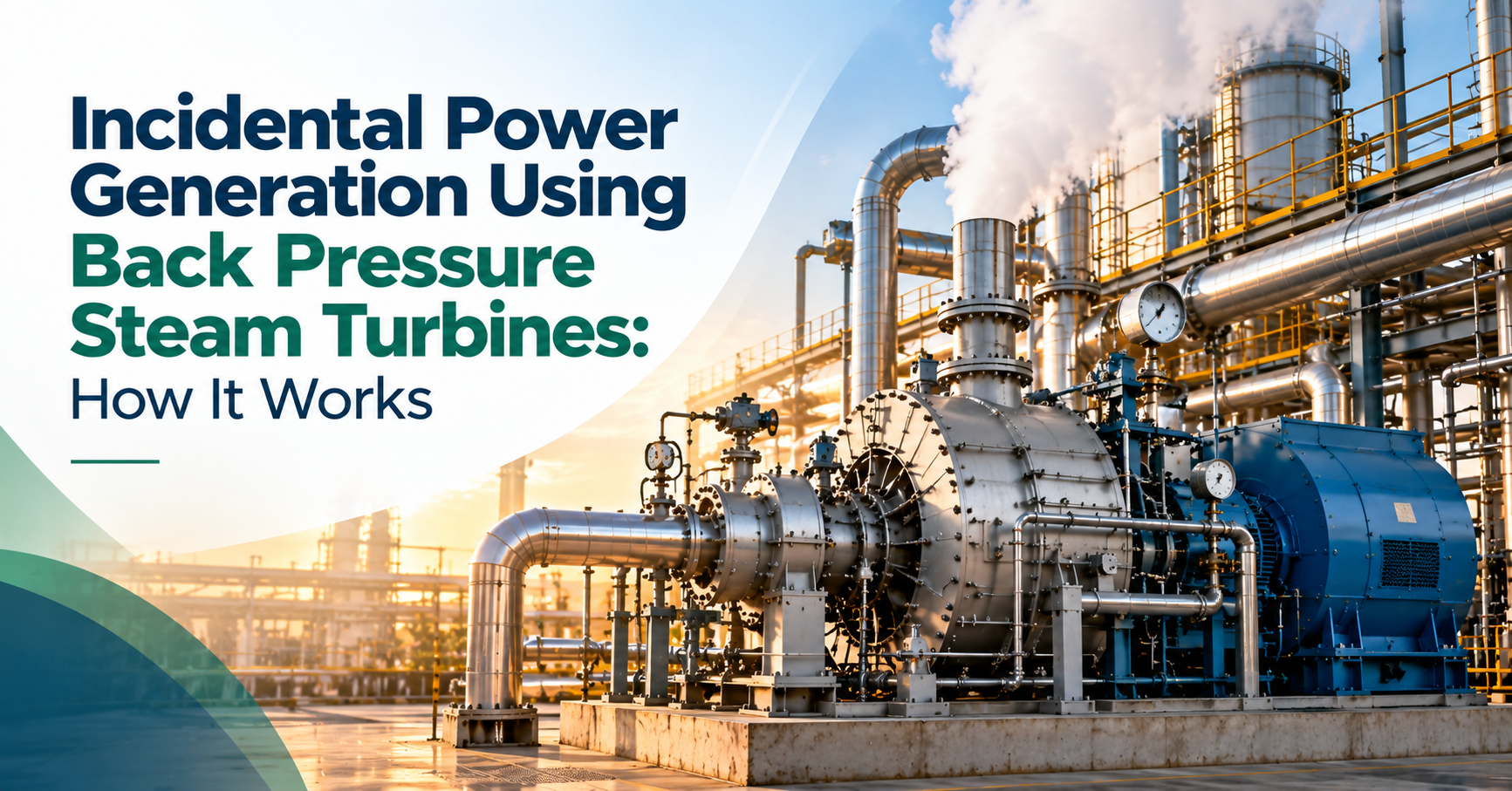 Incidental power generation using back pressure steam turbines